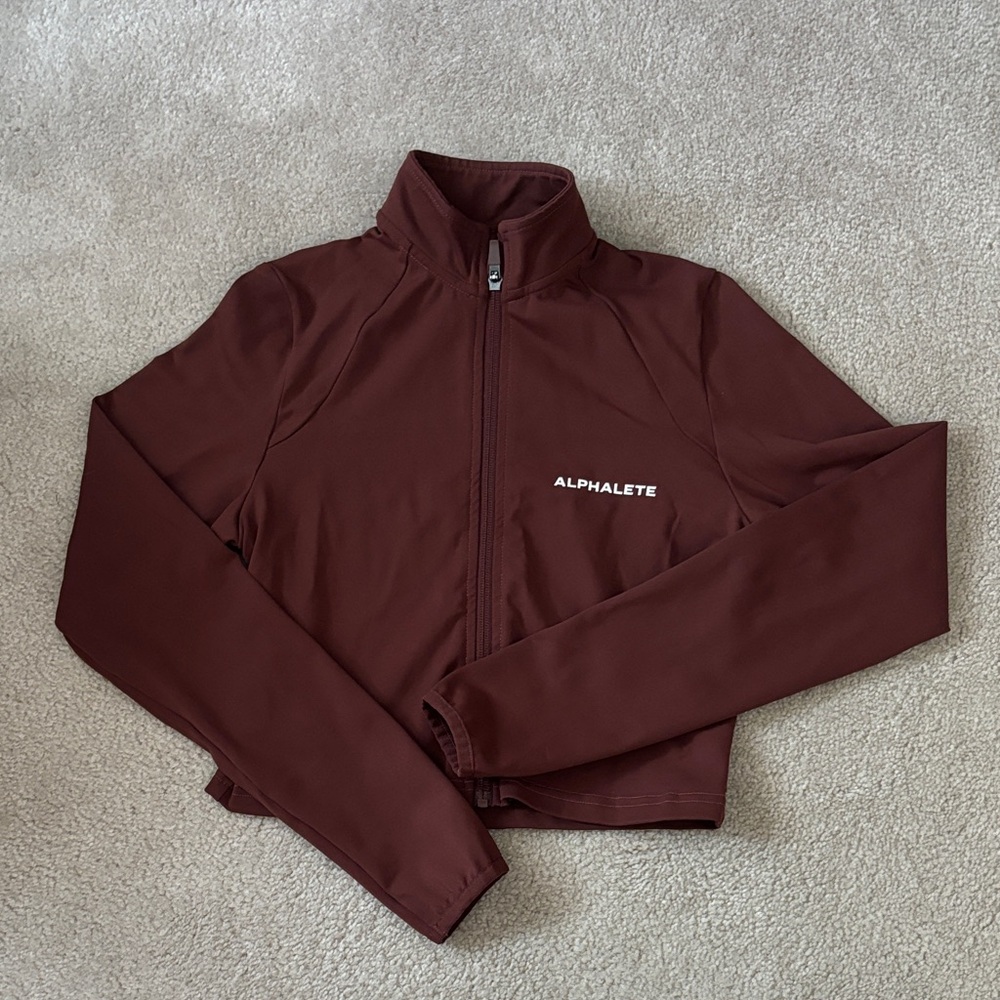 Alphalete Burgundy Zip-Up Jacket